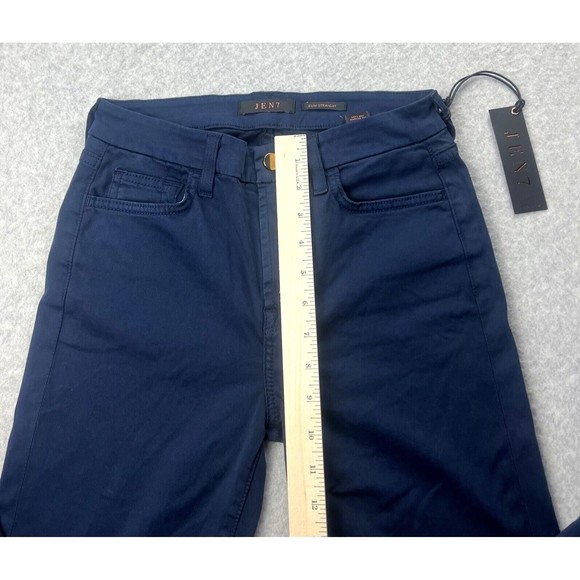 7 For All Mankind Jen7 Jeans Womens 2 Blue Slim Straight Leg Denim NWT - Picture 8 of 16